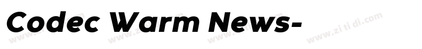 Codec Warm News字体转换
